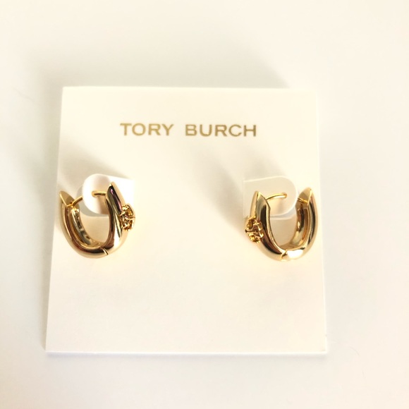 tory burch kira huggie hoop earrings